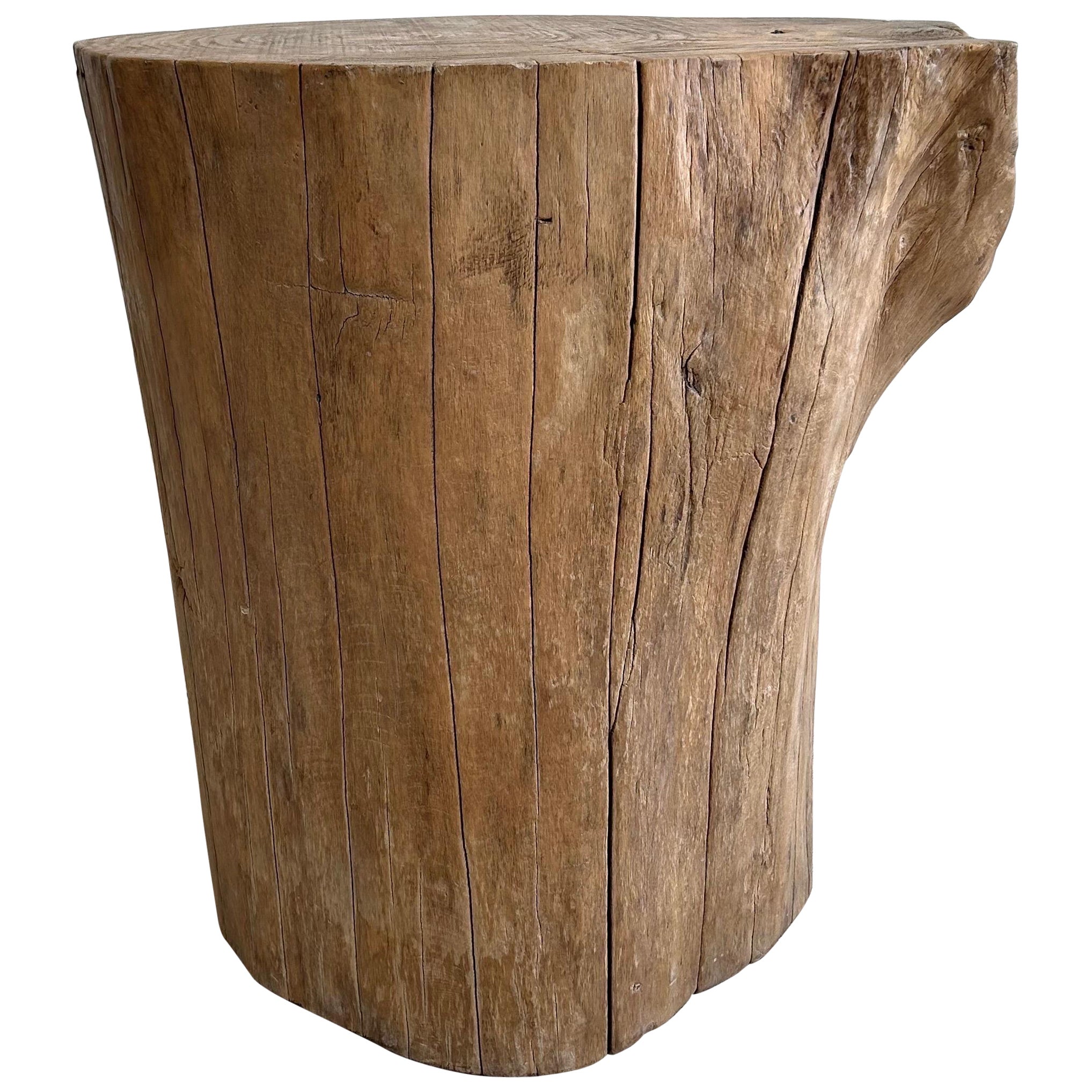 Natural Wood Stump Side Table or Stool