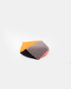 Contemporary Mexican Handmade Natural Wool Pouf