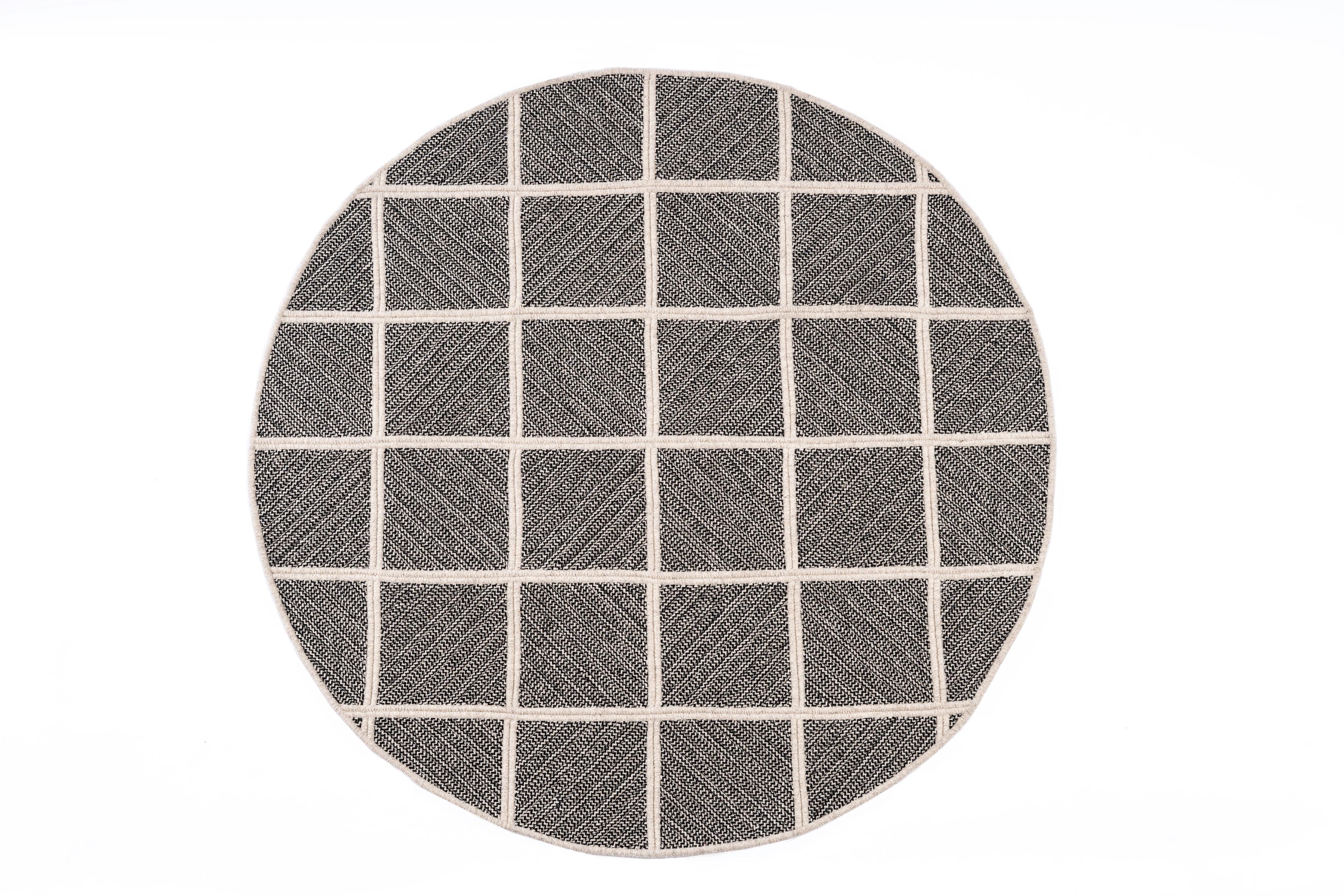 round grey braided rug