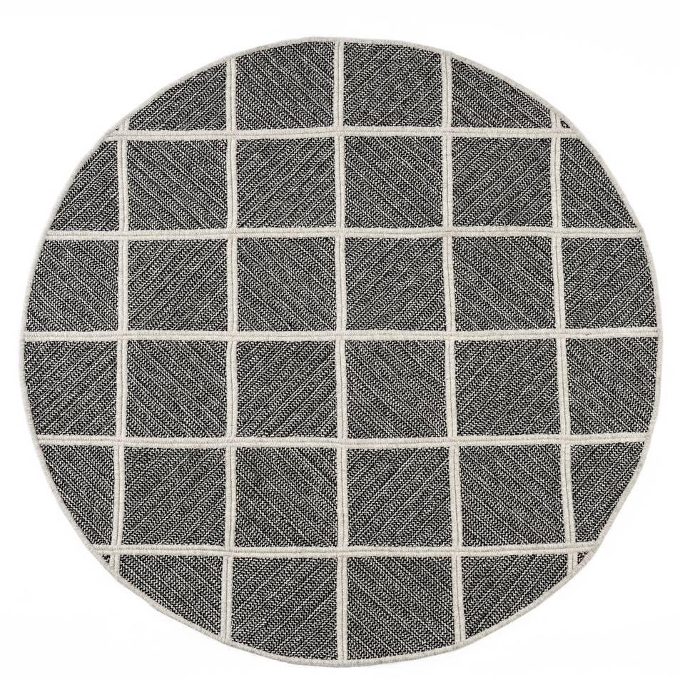 Natural Woven Wool Rug in Black, Custom Crafted in the USA, Reversible, Terrain  For Sale