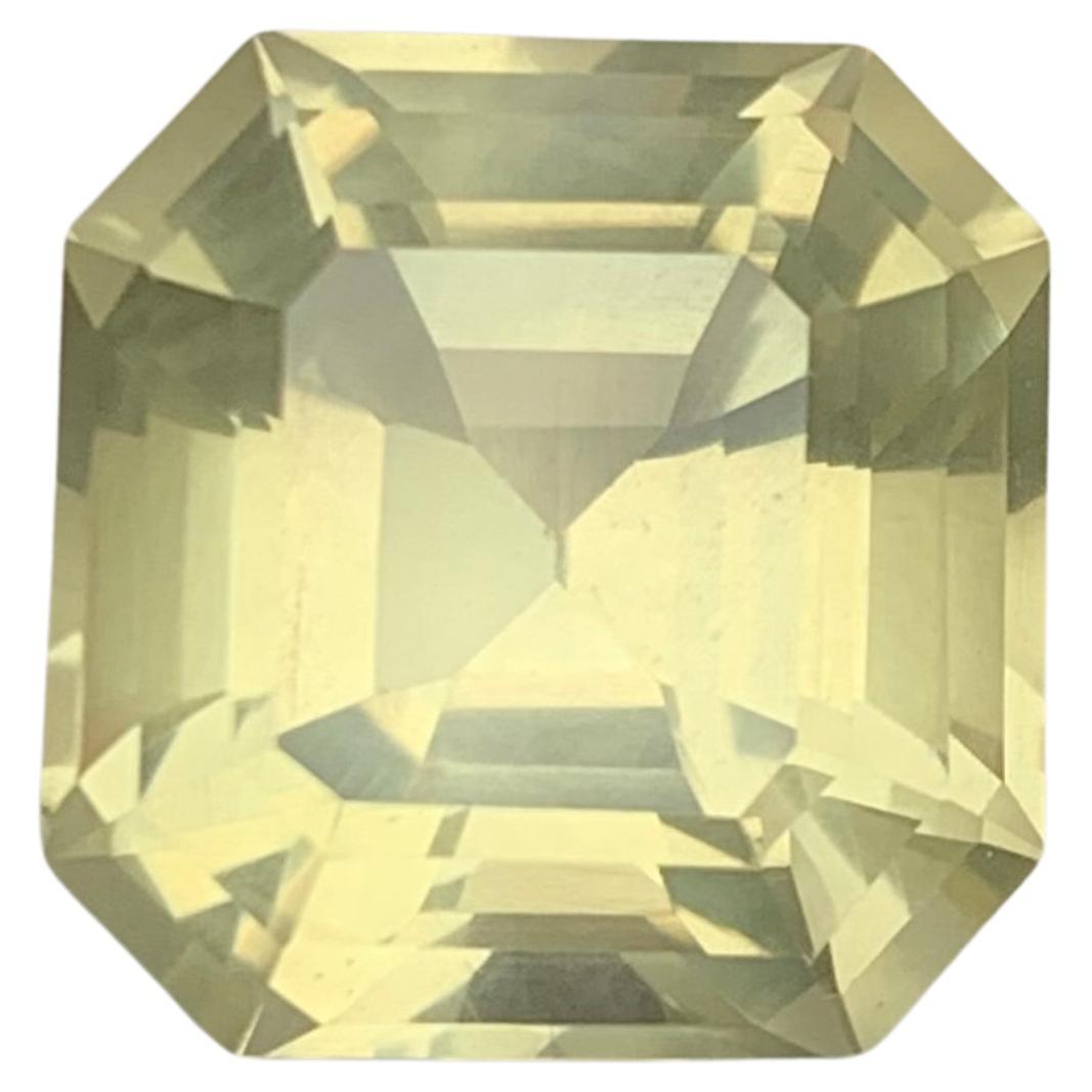 Natural Yellow Certified Citrine Gemstone, 16.70 Carat Asscher Cut for Pendant For Sale