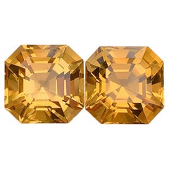 Natural Yellow Citrine Pair Gemstone 10.50 Carat – Golden Yellow Loose Citrine