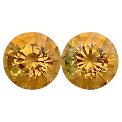 Natural Yellow Citrine Pair Gemstone 12.80 Carat – Golden Yellow Loose Citrine