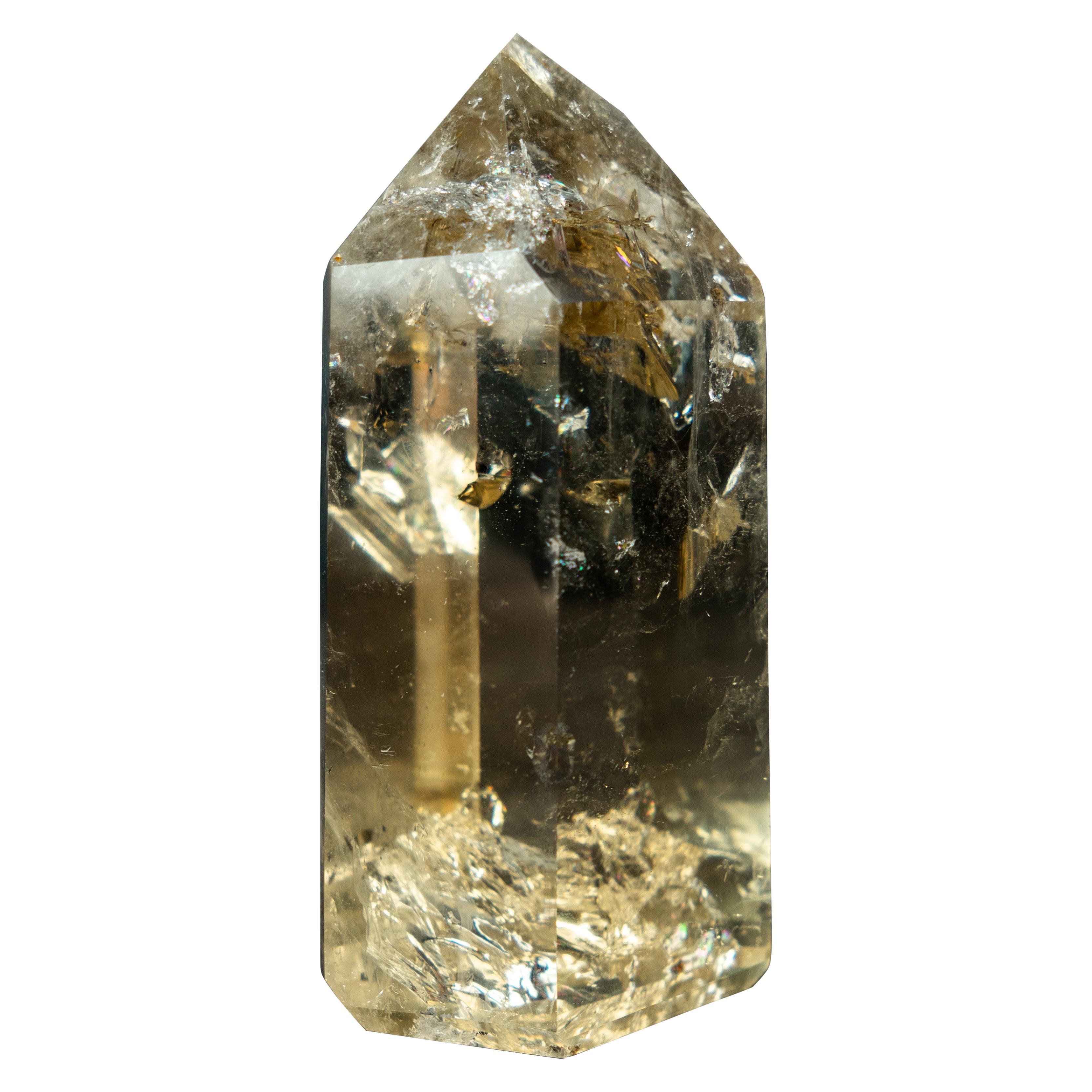 Natural Yellow Citrine Quartz Crystal Generator Point For Sale