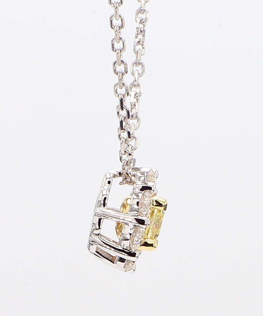 Pendentif en or jaune naturel coussin et diamant blanc 1.07 carat TW Neuf - En vente à New York, NY