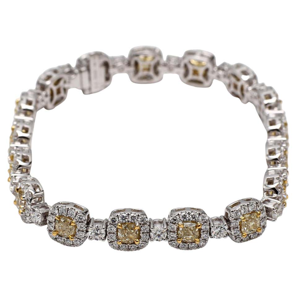 Chimento Bracelet Yellow and White Gold 0.74 Carat Diamond For Sale at ...