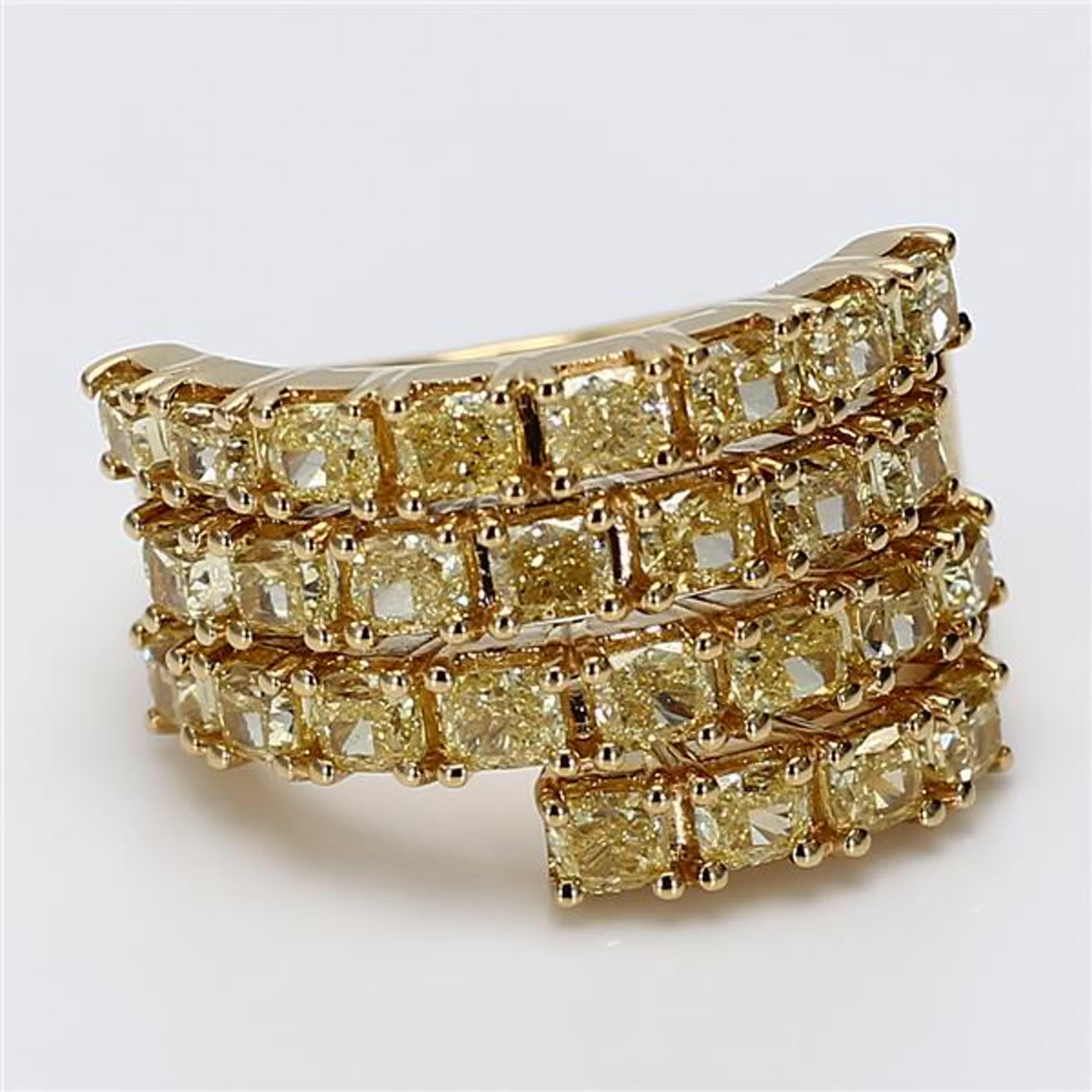 RareGemWorld's classic diamond band. Mounted in a beautiful 18K Yellow and White Gold setting with natural cushion cut yellow diamonds. This band is guaranteed to impress and enhance your personal collection!

Total Weight: 3.95cts

Length x Width: