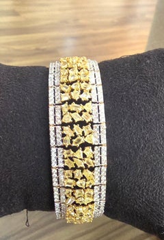 Natural Diamond Bracelet in 18k Yellow Gold