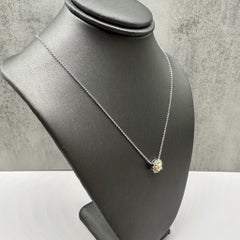 Natural Yellow Diamond Pendant Necklace in 14kt Gold -0.67ctw, Adjustable 16-18"