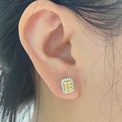 Orecchini con diamante giallo Nature