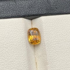 Natural Yellow Fire Sphene (Titanite) 0.96Ct Cushion Cut Loose Gemstone for Ring