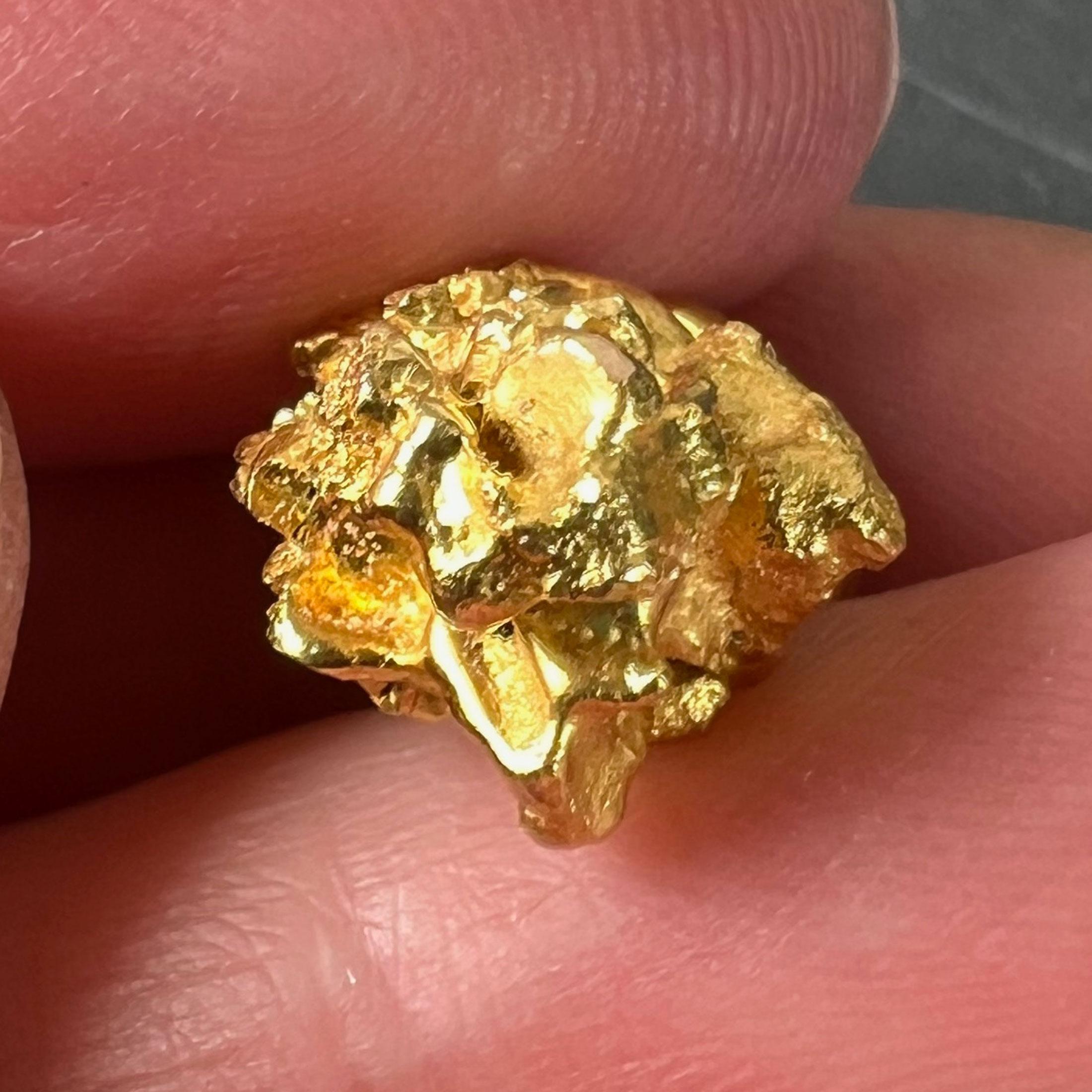 Natural Yellow Gold Nugget 18K Charm Pendant 5