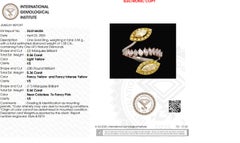 Natürlicher Gelb Pink Marquise Diamond Bypass Ring in 18k massivem Gold (zertifiziert)