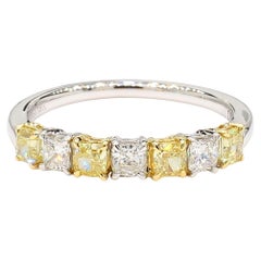 Diamante Amarillo Natural Radiante 1,12 Quilates TW Alianza de Platino