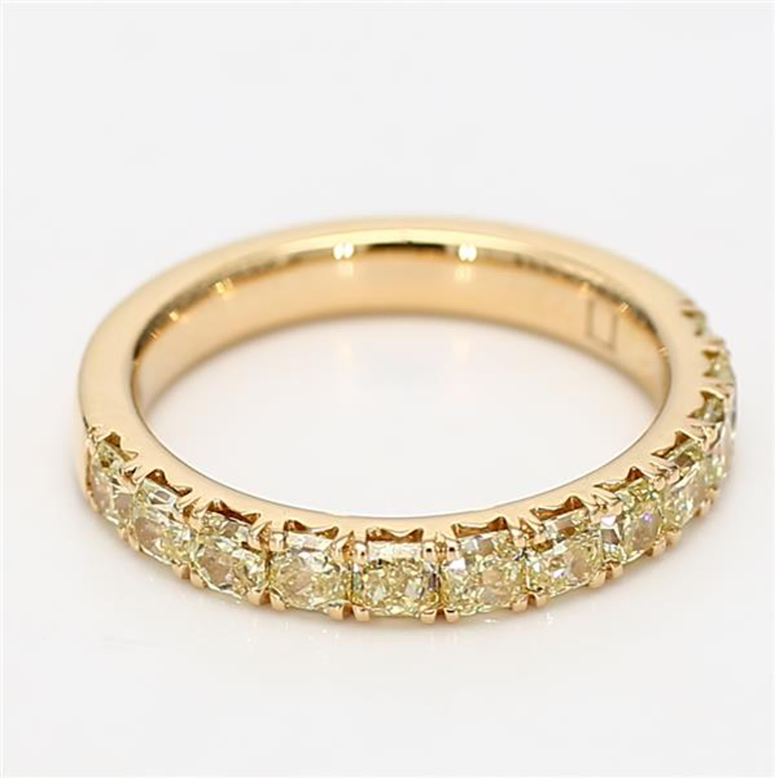 RareGemWorld's classic diamond band. Mounted in a beautiful 18K Yellow Gold setting with natural radiant yellow diamond's. This band is guaranteed to impress and enhance your personal collection!

Total Weight: 1.39cts

Natural Radiant Yellow