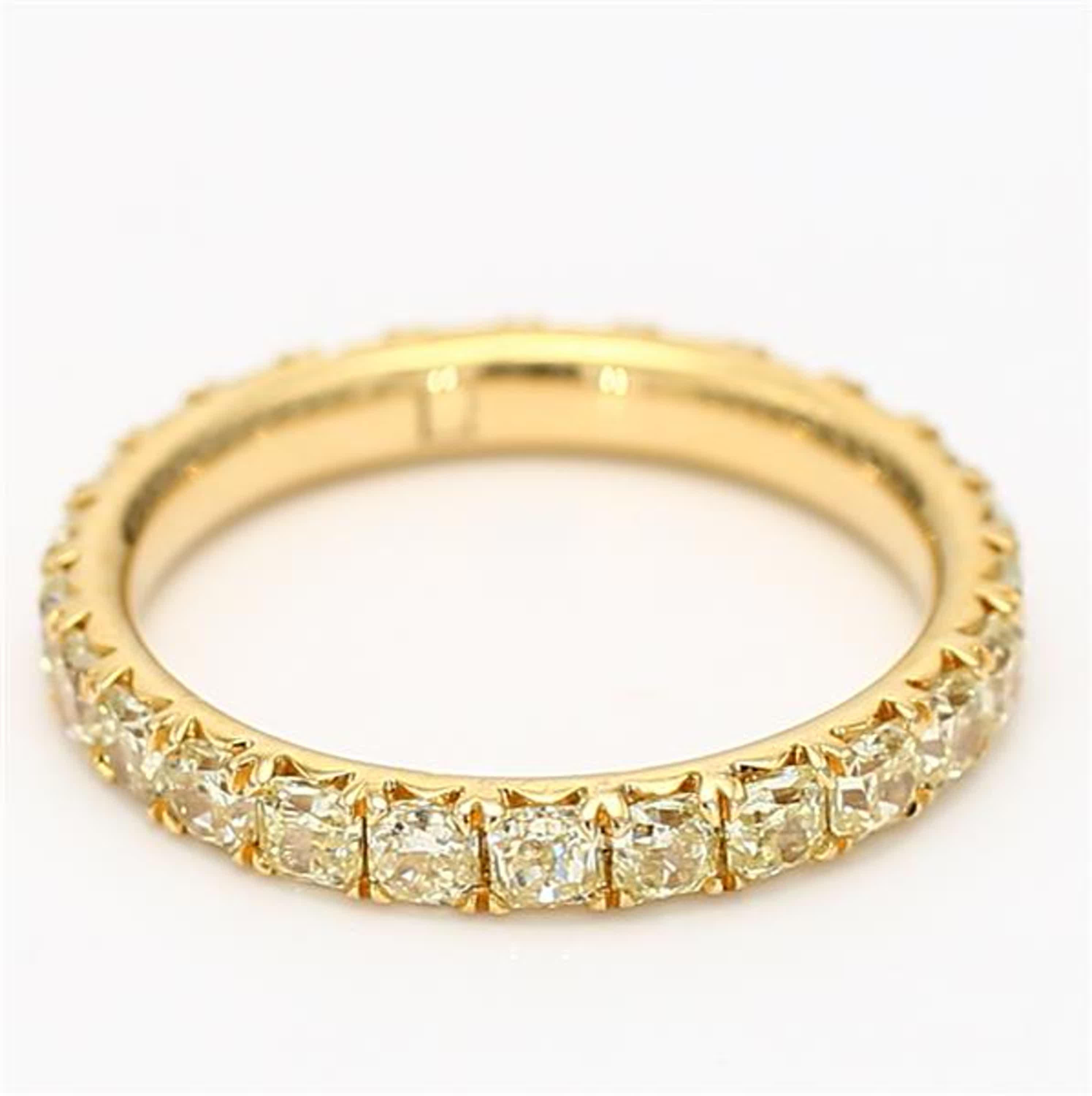 RareGemWorld's classic diamond band. Mounted in a beautiful 18K Yellow Gold setting with natural radiant yellow diamond's. This eternity band is guaranteed to impress and enhance your personal collection!

Total Weight: 1.99cts

Diamond