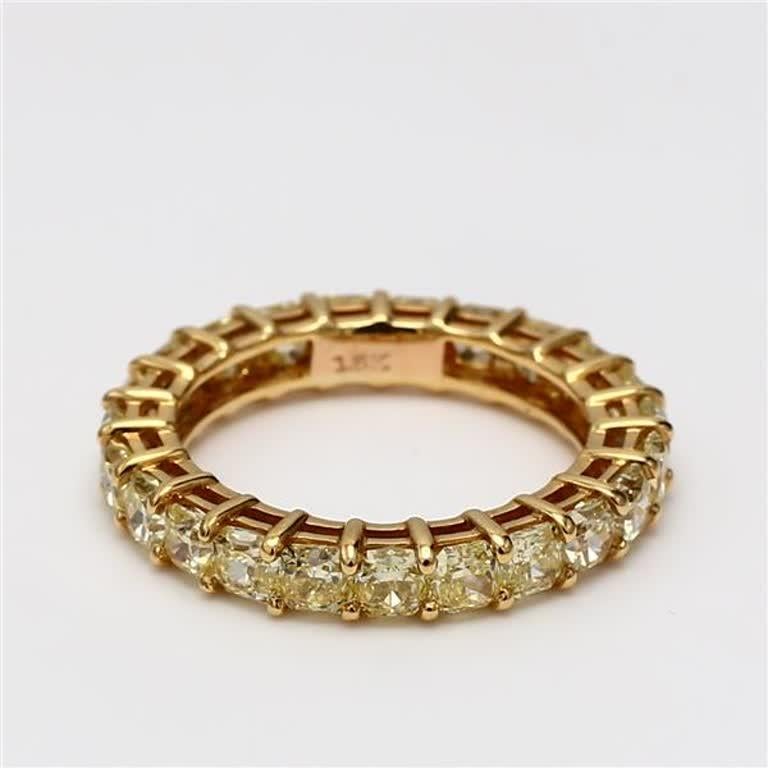 RareGemWorld's classic diamond band. Mounted in a beautiful 18K Yellow Gold setting with natural radiant yellow diamond's. This eternity band is guaranteed to impress and enhance your personal collection!

Total Weight: 2.88cts

Diamond