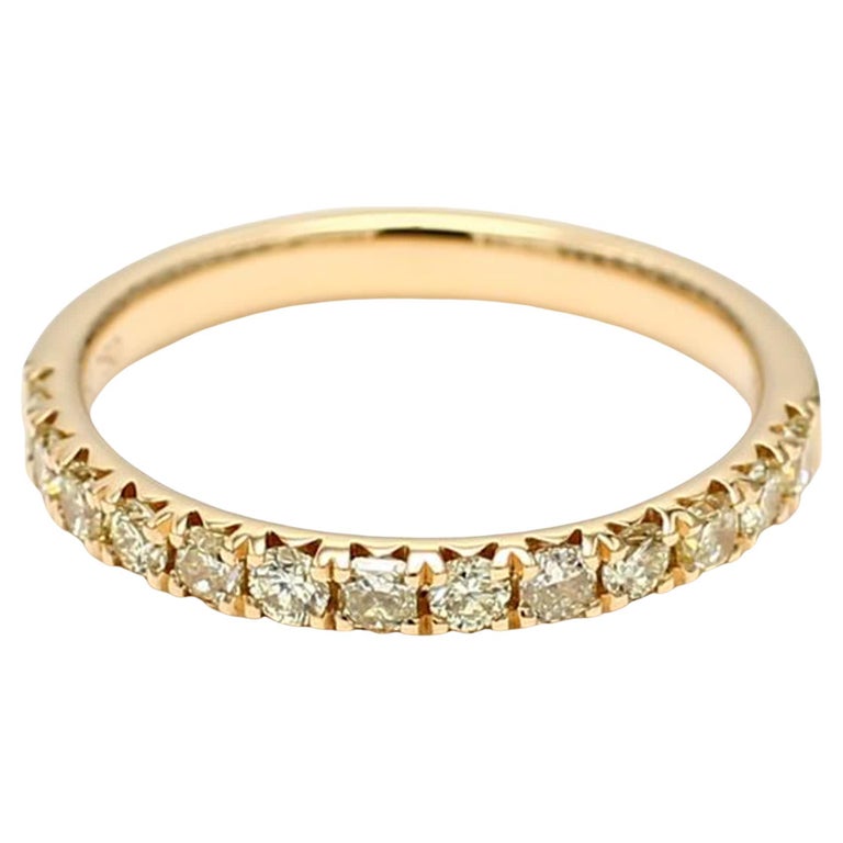 Natural Yellow Radiant Diamond .54 Carat TW Yellow Gold Wedding Band ...