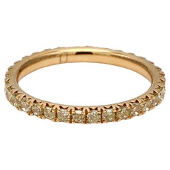 Bracelet d'éternité en or jaune avec diamant radiant de 0,96 carat TW