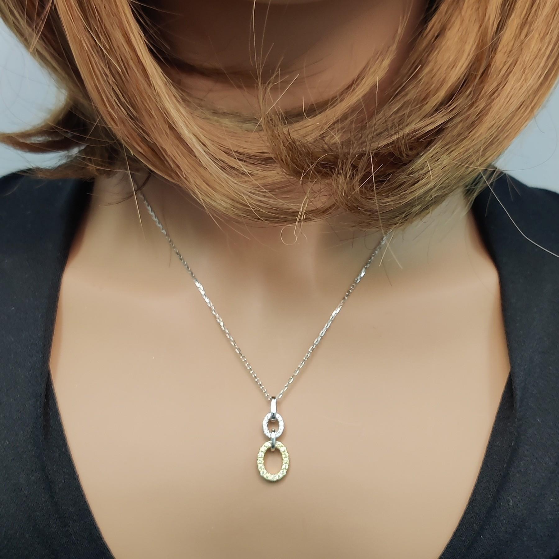 Colgante de gota de oro amarillo natural redondo y diamante blanco de 31 quilates TW en Nuevo estado para la venta en New York, NY