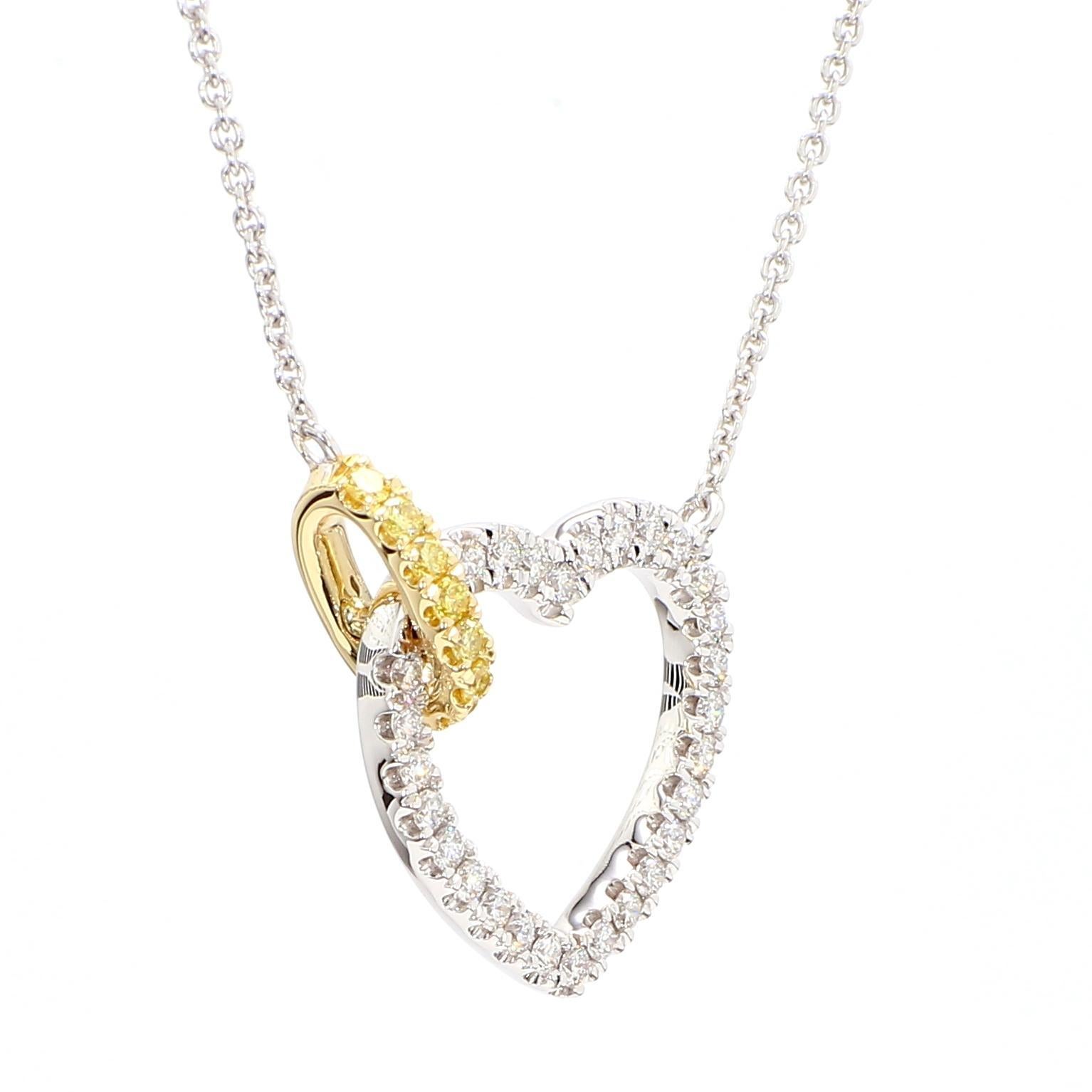 Taglio rotondo Collana in oro giallo naturale con diamanti bianchi e tondi da 41 carati TW in vendita