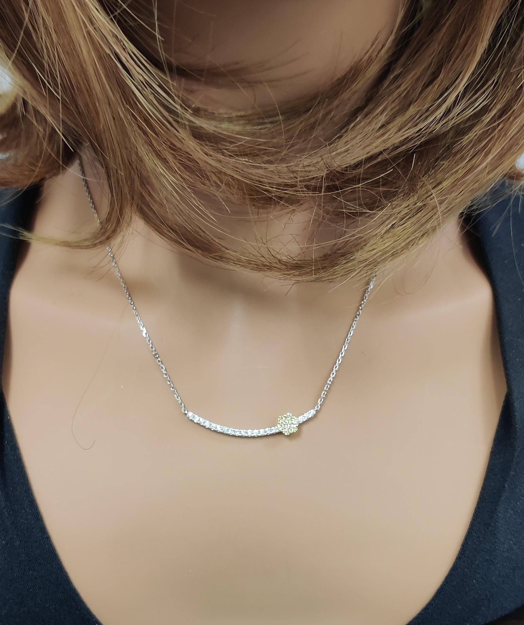 Collana in oro giallo naturale con diamanti bianchi e tondi da 50 carati TW In condizioni Nuovo in vendita a New York, NY