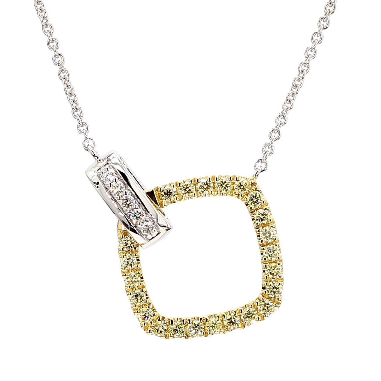 Contemporain Collier goutte en or jaune naturel de 0,29 carat poids total en vente