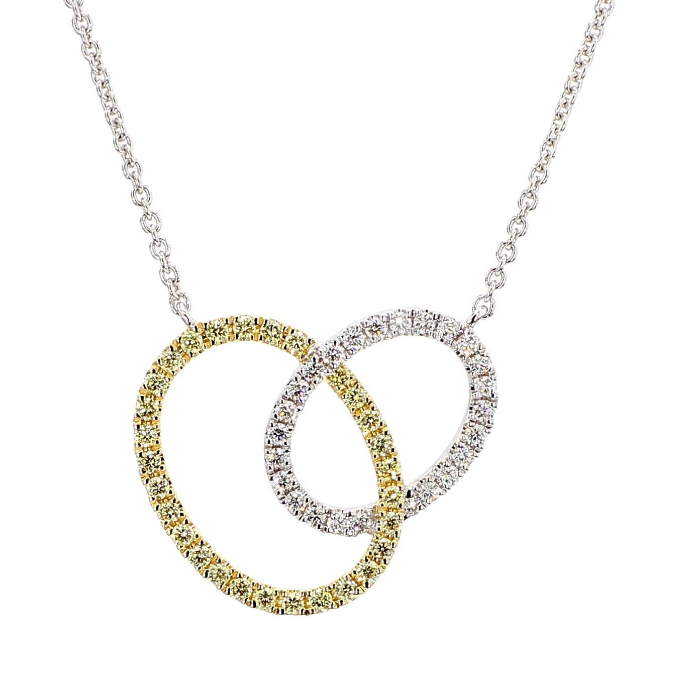 Contemporain Collier goutte en or jaune naturel de 0,32 carat poids total en vente