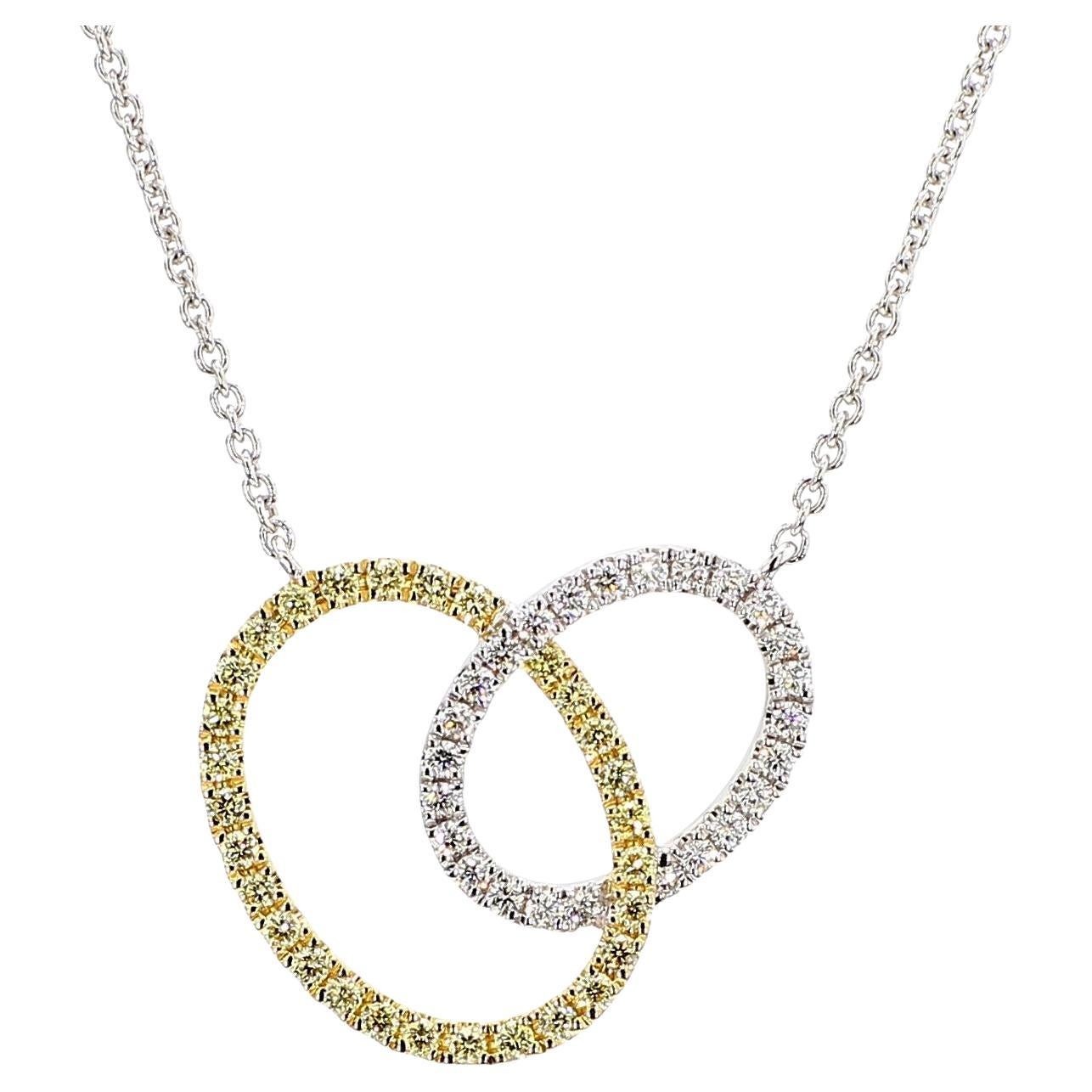 Collier goutte en or jaune naturel de 0,32 carat poids total