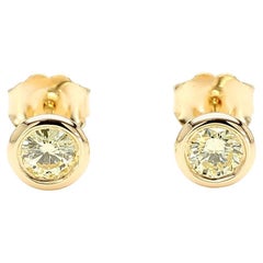 Yellow Diamond Earrings