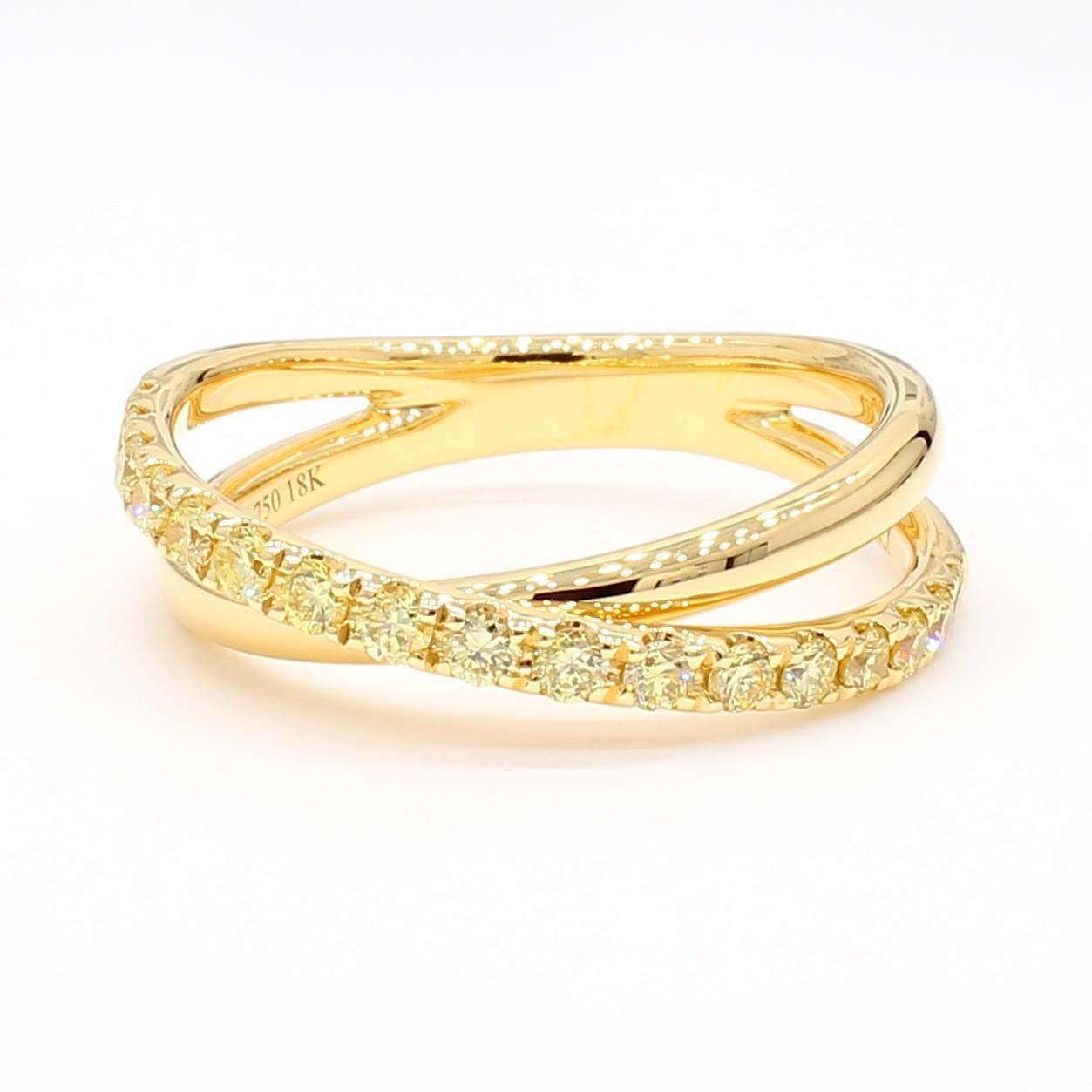 Contemporain Bague cocktail en or jaune naturel avec diamants ronds de 0.47 carat poids total en vente