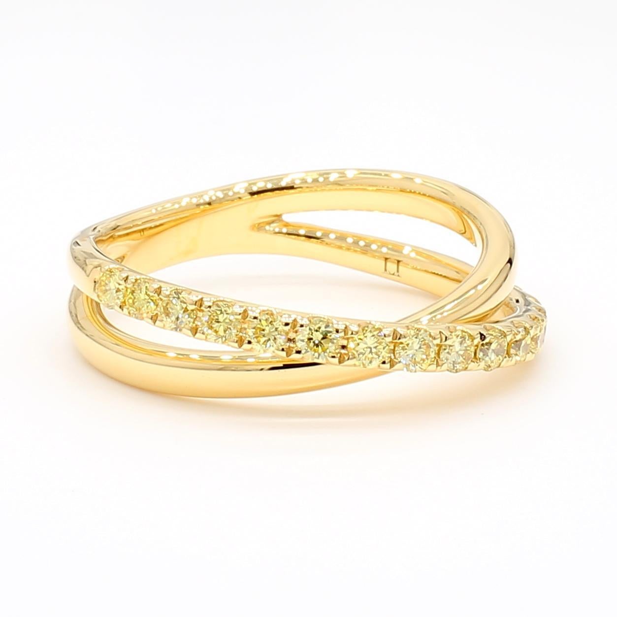 Taille ronde Bague cocktail en or jaune naturel avec diamants ronds de 0.47 carat poids total en vente