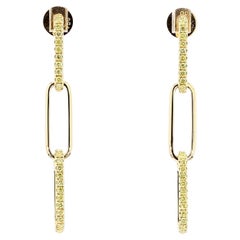 Orecchini a goccia in oro giallo con diamante rotondo Nature 0,54 carati TW