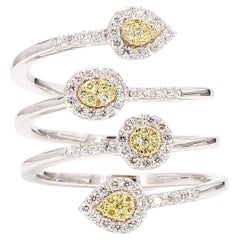 Fascia da cocktail in oro giallo naturale con diamante rotondo da 0.65 carati TW
