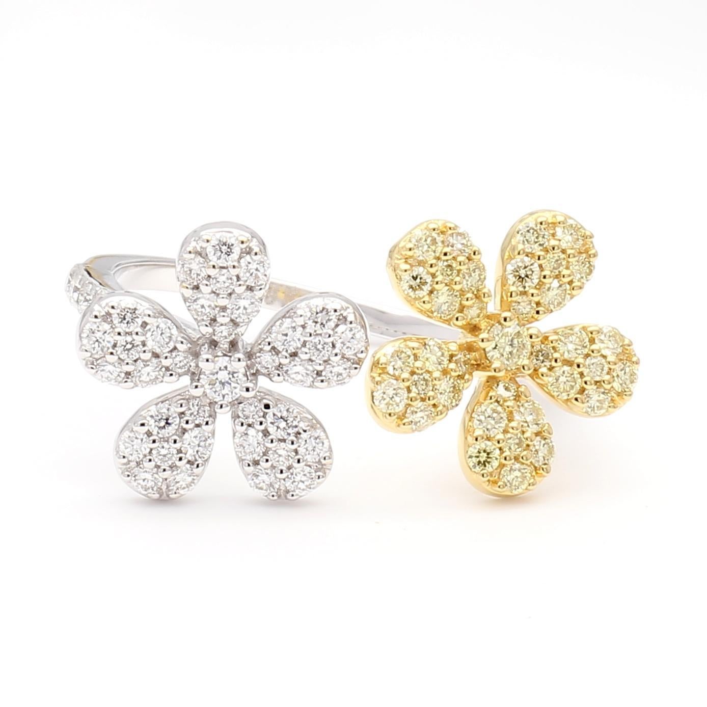 Contemporain Bague en or jaune naturel de 0,83 carat poids total en vente