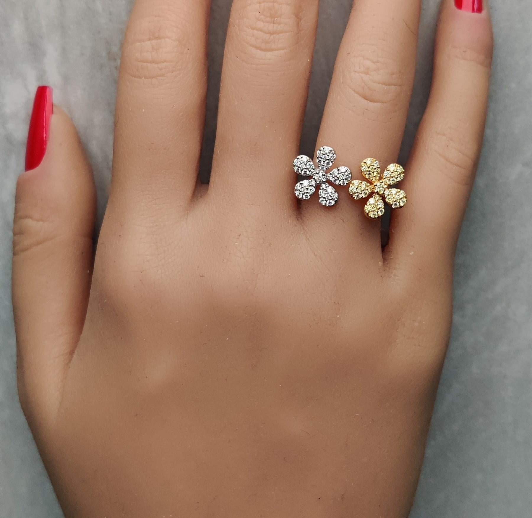 Bague en or jaune naturel de 0,83 carat poids total Neuf - En vente à New York, NY