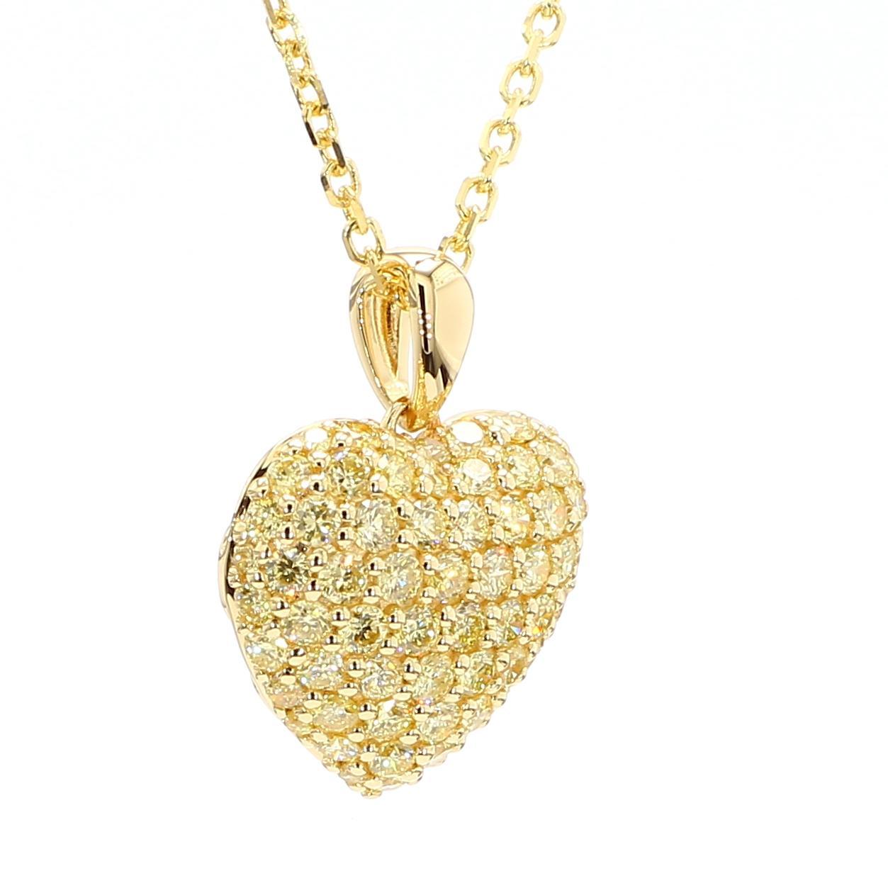 Contemporain Pendentif en or jaune naturel avec diamant rond de 1,13 carat poids total en vente