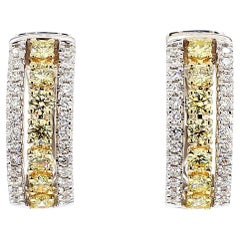 Créoles en or jaune naturel de 1.26 carats poids total