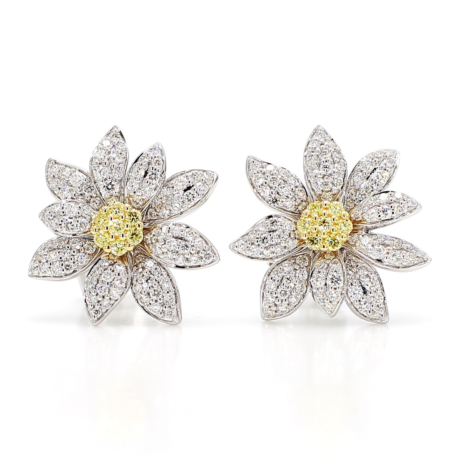 Contemporain Clous d'oreilles en or jaune naturel de 1,26 carat poids total en vente