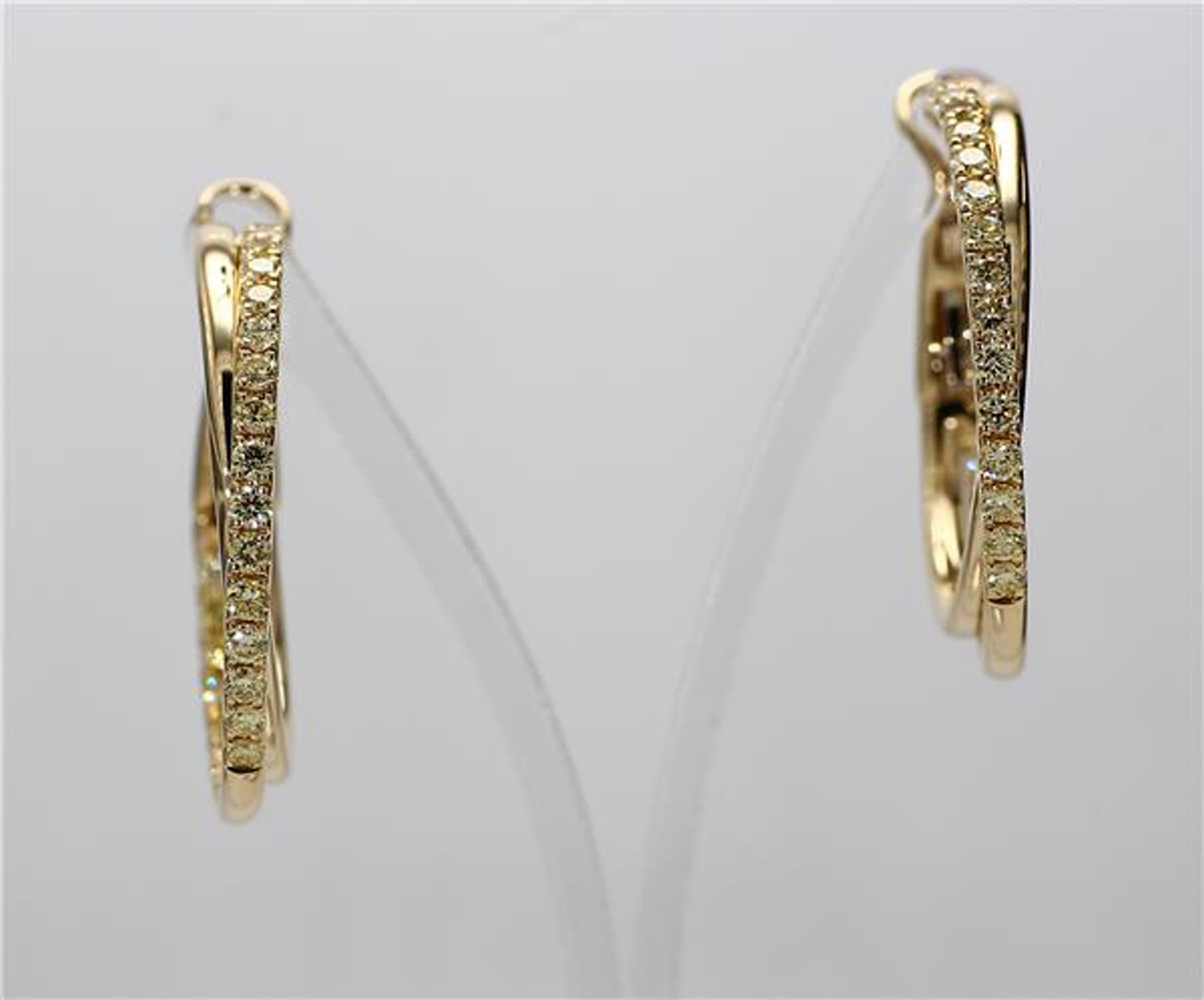 RareGemWorld's classic diamond earrings. Mounted in a beautiful 18K Yellow Gold setting with natural round cut yellow diamonds. These earrings are guaranteed to impress and enhance your personal collection!

Total Weight: 1.44cts

Length x Width: