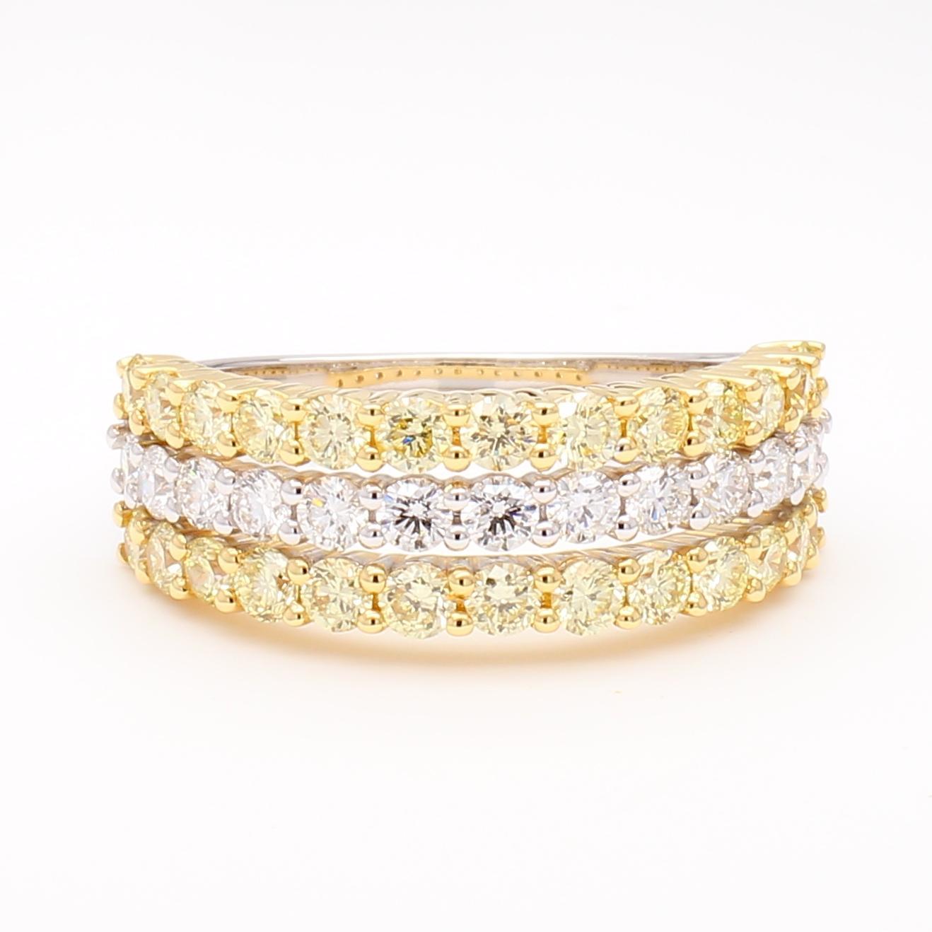Contemporain Bague en or jaune naturel de 1,63 carat poids total en vente