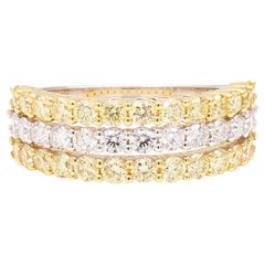 Diamante Amarillo Natural Redondo 1,63 Quilates TW Anillo de Oro