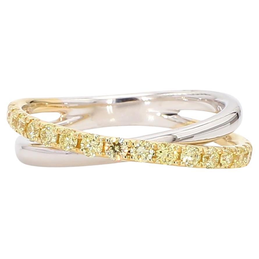 Diamante redondo amarillo natural 47 quilates TW Alianza de oro
