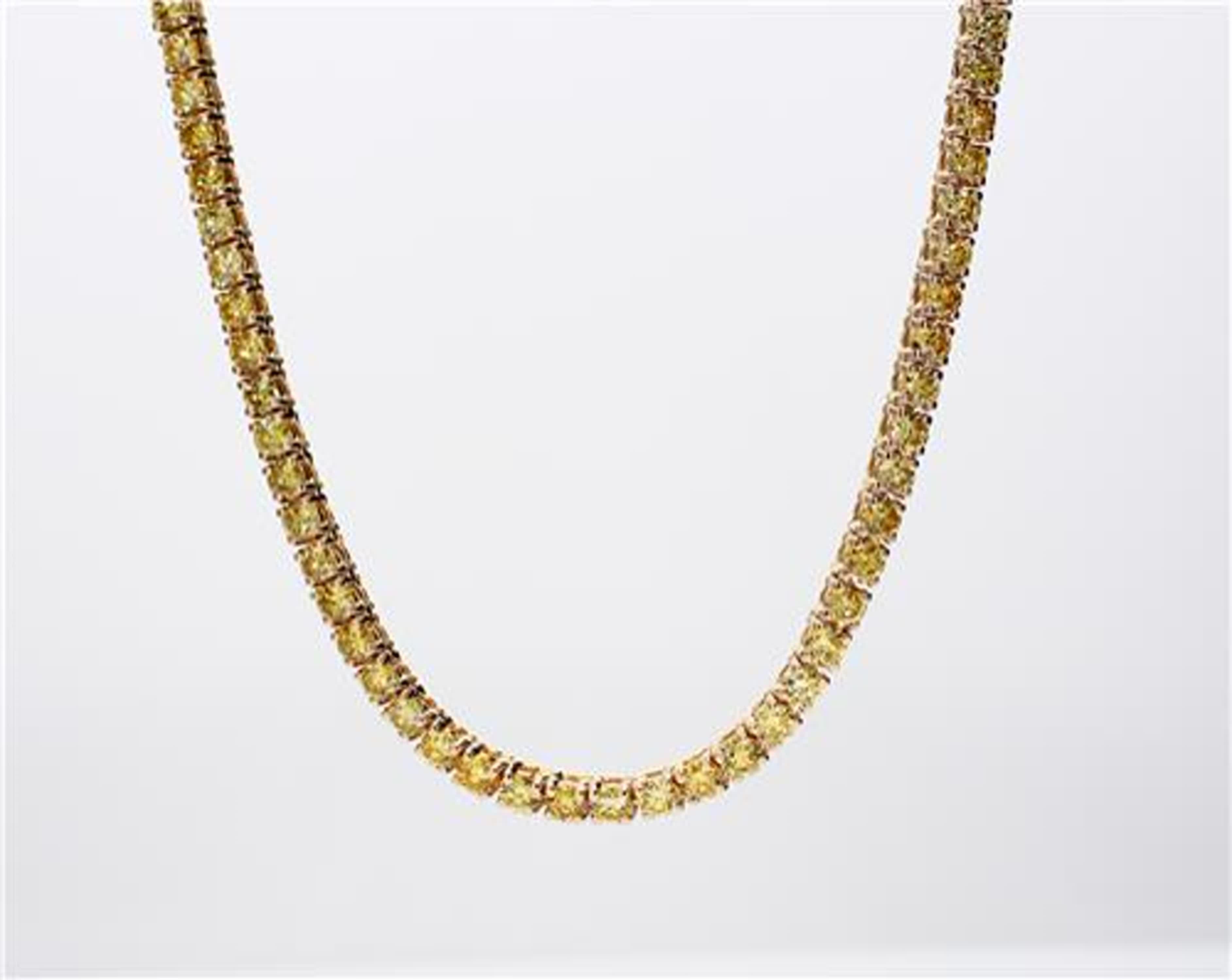RareGemWorld's classic diamond necklace. Mounted in a beautiful 14K Yellow Gold setting with natural round yellow diamond's. This necklace is guaranteed to impress and enhance your personal collection.

Total Weight: 9.51cts

Yellow Diamond