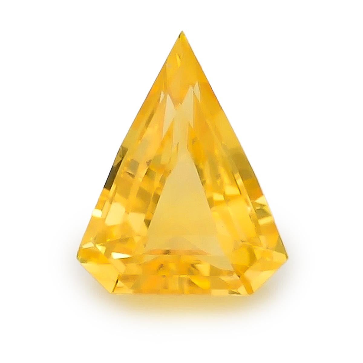 Brilliant Cut Natural Yellow Sapphire 1.44 carats For Sale