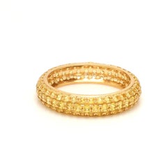 Bague en or 18k avec saphir jaune naturel 1.630cts
