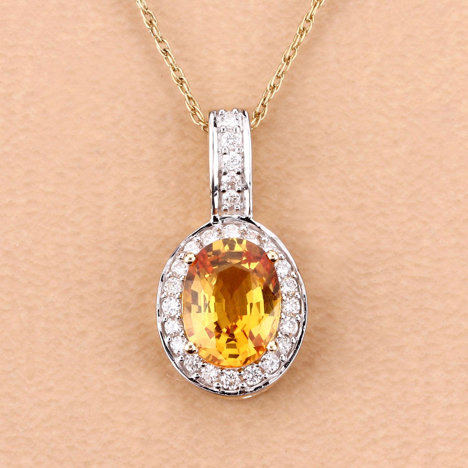 It comes with the appraisal by GIA GG/AJP
Sapphire = 1.60 Carat ( 8 x 6 mm )
Cut: Oval
Total Quantity of Sapphire: 1
Primary Stone Color: Yellow
Diamonds = 0.20 Carats
Total Quantity of Diamonds: 25
Metal: 14K Yellow Gold
Dimensions: 19 x 10 x 5.5 mm