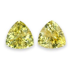 Ein passendes Paar natürlicher gelber Saphir-Edelsteine, 2,33 Karat / JupiterGem