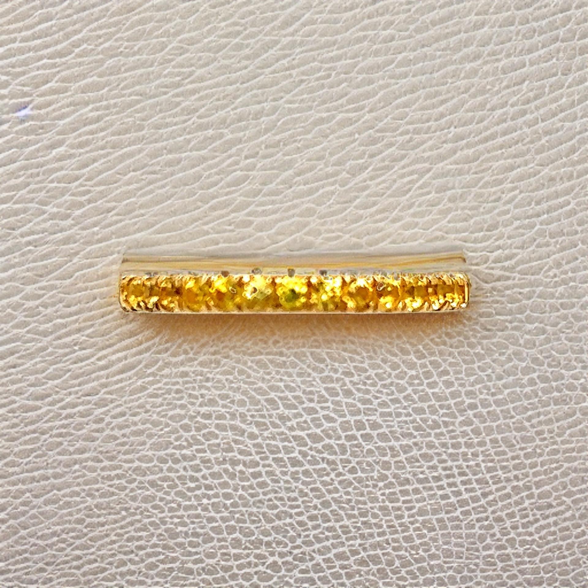 Natural Yellow Sapphire Ring 6.5 14k Y Gold 0.66 TCW Certified For Sale 9