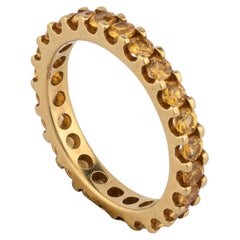 Bague en or 18 carats avec saphir jaune naturel de 1,68 carat